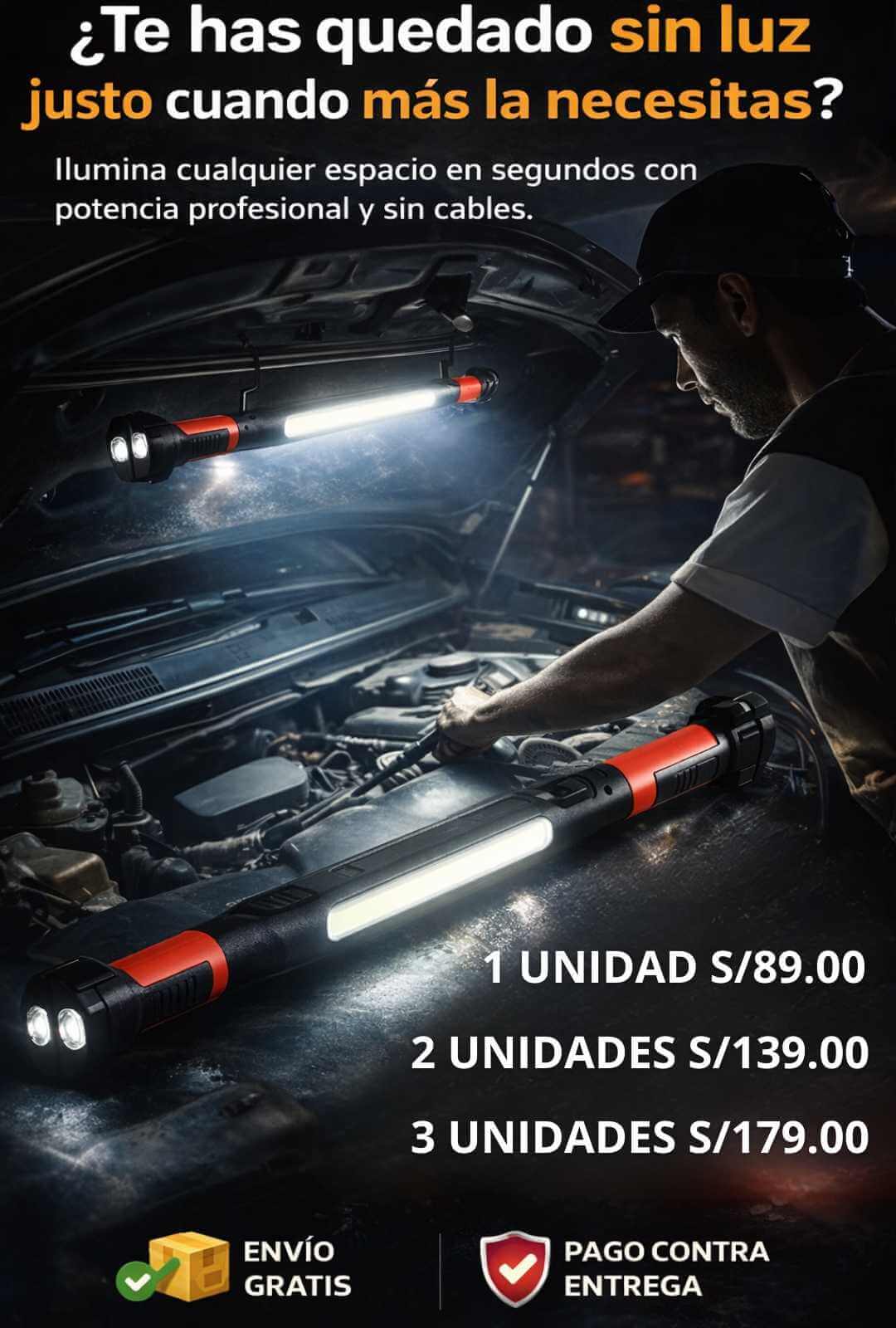 BrillaMax - Barra de Luz Magnética Inalámbrica