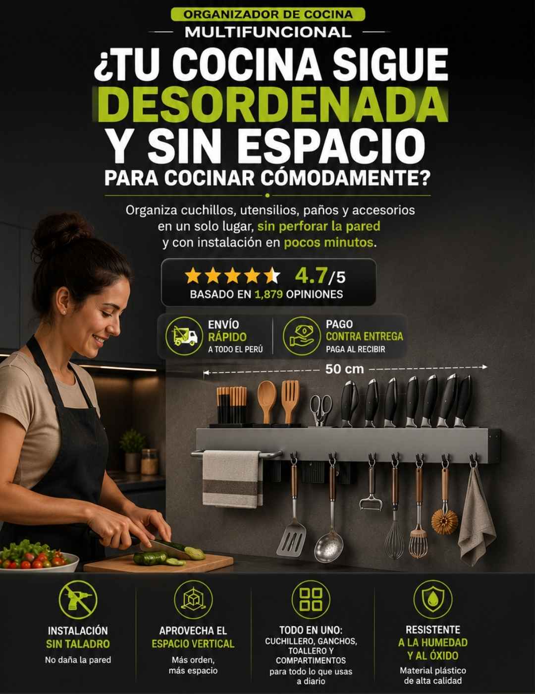 Organizador de cocina multifuncional