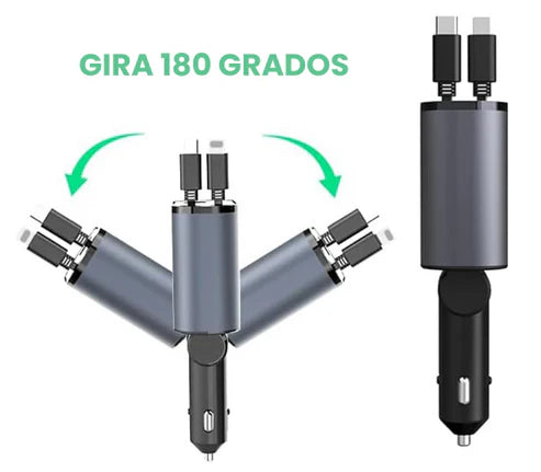 Cargador para auto retráctil