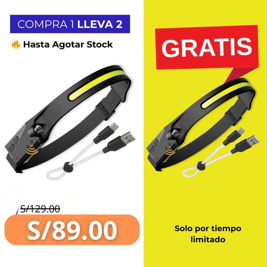 COMPRA 1 LLEVA 2 LINTERNA LED PARA CABEZA