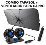 COMBO VERANO: TAPASOL + VENTILADOR PARA CARRO