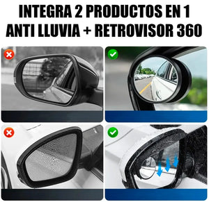 PROTECTOR ANTILLUVIA + RETROVISOR 360