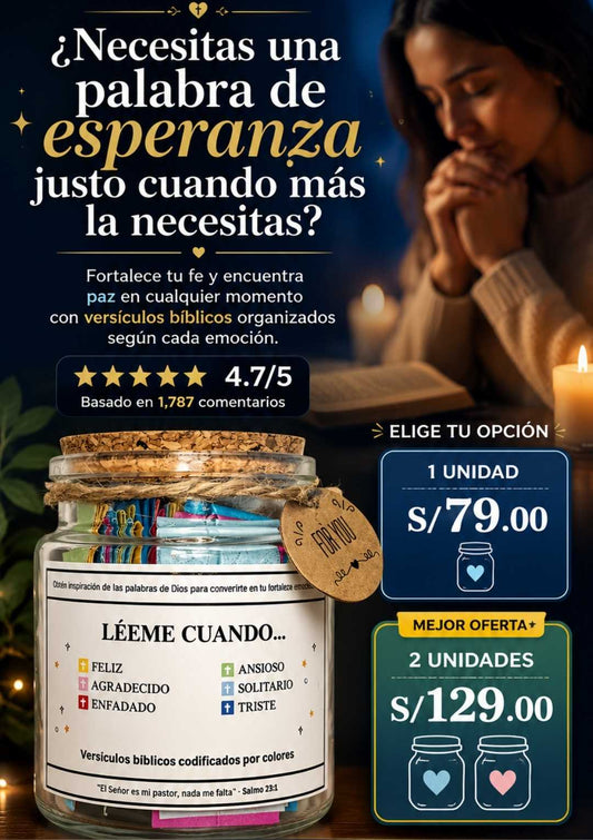 Frasco de Consuelo Bíblico... Léeme Cuando
