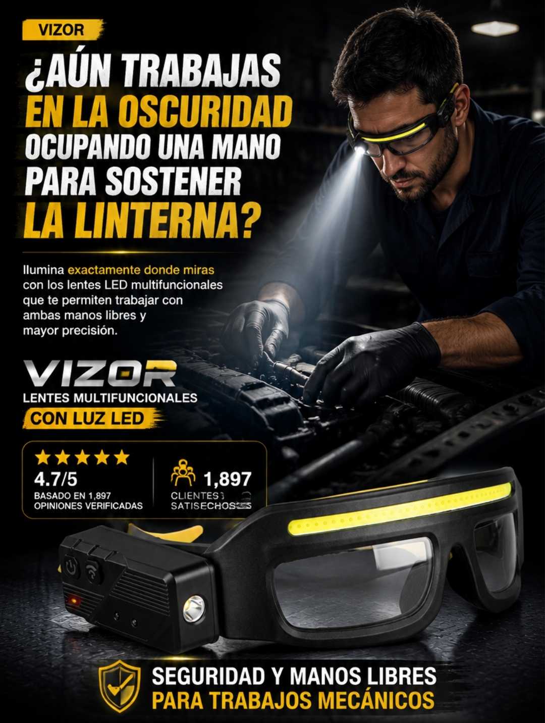 VIZOR - Lentes multifuncionales con Luz led
