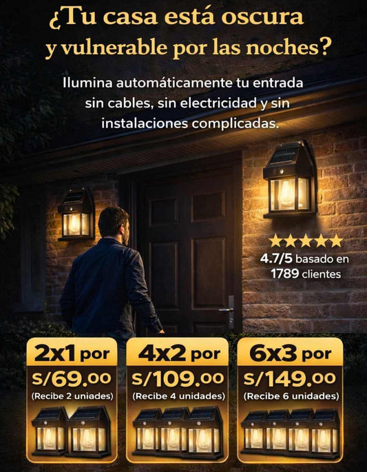 AuraLux – Lámpara Solar de Pared