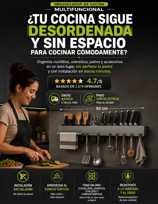 Organizador de cocina multifuncional