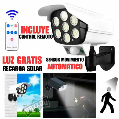 2X1 LÁMPARA SOLAR CON SENSOR TIPO CÁMARA